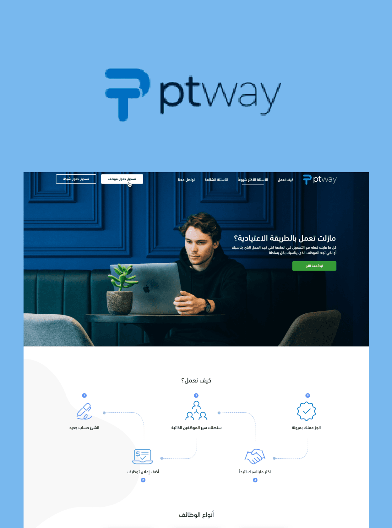 مشروع منصة ptway - صورة معاينة المشروع
